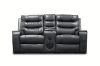 Picture of [FLOOR MODEL CLEARANCE]LAKELAND 2RR Manual Reclining Sofa with Cup Holders & Storage & Bluetooth Speaker (2RRC) 