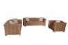 Picture of [FLOOR MODEL CLEARANCE] MALMO  3 Seater  Velvet Sofa with Pillows (Brown) 