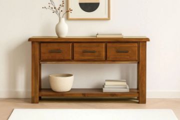 Picture of FLINDERS Solid Pine Wood Console Table 