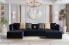 Picture of [FLOOR MODEL CLEARANCE] HALOTINE U-Shape Velvet Sectional Sofa (Black)