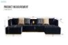 Picture of [FLOOR MODEL CLEARANCE] HALOTINE U-Shape Velvet Sectional Sofa (Black)