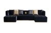 Picture of [FLOOR MODEL CLEARANCE] HALOTINE U-Shape Velvet Sectional Sofa (Black)