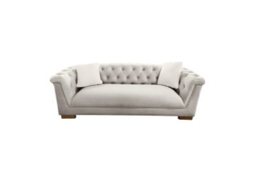 Picture of  [FLOOR MODEL CLEARANCE] MALMO 3 Seater Velvet Sofa with Pillows (Beige)