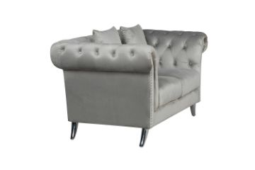 Picture of [FLOOR MODEL CLEARANCE] JOLANDA Chesterfield Fabric 3 Seater Sofa(Grey)