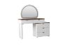 Picture of THIAGO 5-Drawer Tray Top Dressing Table with LED Mirror and Zerra Makeup Stool
