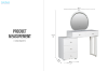 Picture of KALINA 5-Drawer Dressing Table with LED Mirror and Zerra Makeup Stool
