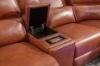 Picture of [FLOOR MODEL CLEARANCE]FARMLYN Electric Adjustable Seat Reclining Corner Sofa/Modular Sofa with USB Port and LED Light (Brown)