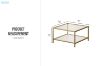 Picture of TOBAGO 68 Square Tempered Glass Coffee Table (Golden)