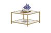 Picture of TOBAGO 68 Square Tempered Glass Coffee Table (Golden)