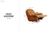 Picture of SANO 360° Swivel Manual Recliner Lounge Chair with Mobile Holder (Orange)