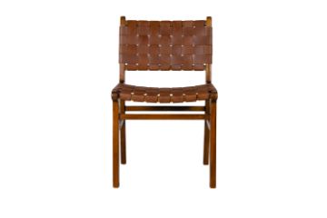 Picture of NOELLE 100% Genuine Cow Leather Solid Teakwood Chair