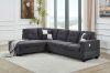 Picture of NEBULA Pro Sectional Sofa with Storage Ottoman & Drop-Down Console & USB & Type-C Port (Dark Grey)