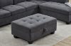 Picture of NEBULA Pro Sectional Sofa with Storage Ottoman & Drop-Down Console & USB & Type-C Port (Dark Grey)