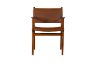 Picture of MEHRI Natural Goat Leather Solid Teakwood Armchair