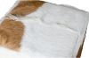 Picture of SOFIA Natural Goat Hide Solid Teakwood Square Stool