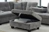 Picture of NEBULA Pro Sectional Sofa with Storage Ottoman & Drop-Down Console & USB Port (Misty Grey)