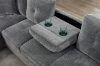 Picture of NEBULA Pro Sectional Sofa with Storage Ottoman & Drop-Down Console & USB Port (Misty Grey)