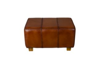 Picture of SHILPI Natural Cow Leather Solid Teakwood Bench