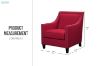 Picture of [FLOOR MODEL CLEARANCE] ABBEY Fabric Arm Chair (Red)