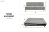 Picture of PASHA 3 Seater Sofa Bed (Grey)