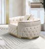 Picture of  [FLOOR MODEL CLEARANCE]  PIEDMONT 2 Seater  Chesterfield Velvet Sofa Range (Beige)