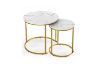 Picture of  [FLOOR MODEL CLEARANCE] AYDAN Nesting Side Table with White Marble Top and Gold Legs