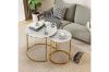 Picture of  [FLOOR MODEL CLEARANCE] AYDAN Nesting Side Table with White Marble Top and Gold Legs