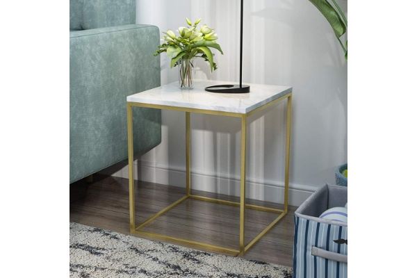 Picture of  [FLOOR MODEL CLEARANCE] AYDAN Square Marble Top Side Table