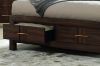 Picture of  [FLOOR MODEL CLEARANCE]  HOPKINS Storage Bed Frame with Built-in Shelf & Lamps in Queen Size