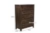Picture of  [FLOOR MODEL CLEARANCE] HEMSWORTH 5-Drawer Solid Timber Wood Tallboy