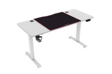 Picture of  [FLOOR MODEL CLEARANCE] MATRIX 140 Electric Height Adjustable Standing Desk with Jumbo Mouse Pad (White)