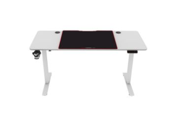 Picture of  [FLOOR MODEL CLEARANCE] MATRIX 140 Electric Height Adjustable Standing Desk with Jumbo Mouse Pad (White)