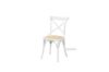 Picture of [FLOOR MODEL CLEARANCE] ALBION Solid Beech Cross Back Dining Chair with Rattan Seat (White)