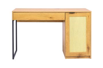 Picture of [FLOOR MODEL CLEARANCE]  SAILOR 120 Office Desk with Rattan (Oak)