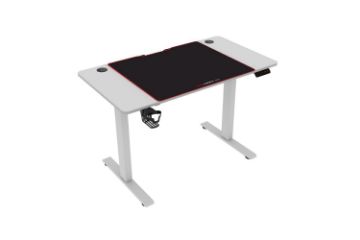 Picture of [FLOOR MODEL CLEARANCE]  MATRIX 120 Electric Height Adjustable Standing Desk with Jumbo Mouse Pad (White)