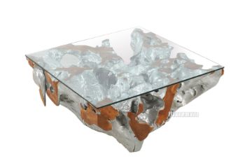 Picture of [FLOOR MODEL CLEARANCE] Tamarind Solid Teak Coffee Table Silver (100*100*45)