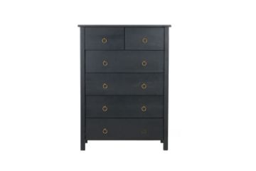 Picture of [FLOOR MODEL CLEARANCE]METRO 6-Drawer Tallboy (Black)