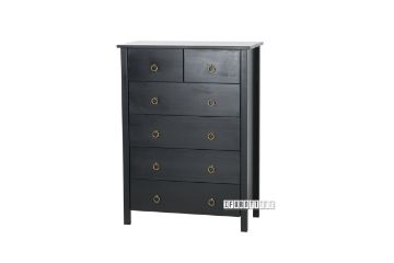 Picture of [FLOOR MODEL CLEARANCE]METRO 6-Drawer Tallboy (Black)