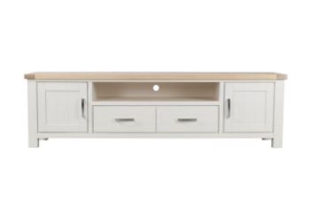 Picture of [FLOOR MODEL CLEARANCE] SICILY 201 2-Drawer Solid Wood with Ash Top Large TV Unit