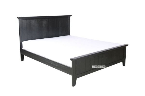 Picture of CAROL  Solid Acacia Bed in Queen Size (Black)