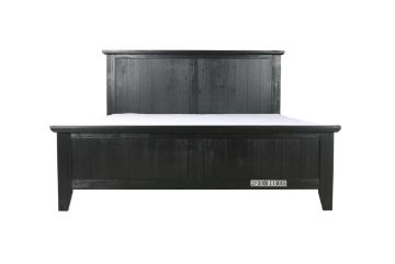 Picture of CAROL  Solid Acacia Bed in Queen Size(Black)