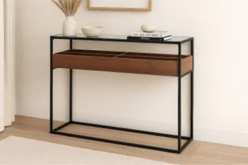 Picture of GLACIER 110 Tempered Glass Top Console Table