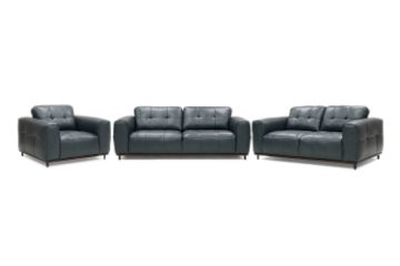 Picture of KALONA 3/2/1 Seater 100% Genuine Leather Sofa Range (Dark Blue)