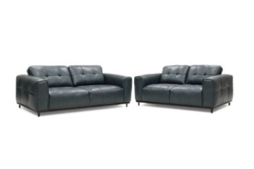 Picture of KALONA 3/2/1 Seater 100% Genuine Leather Sofa Range (Dark Blue)