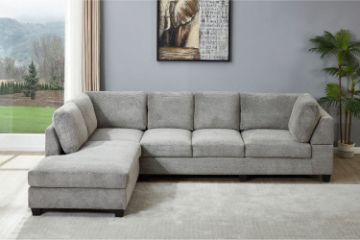 Picture of LIBERTY Premium Sectional Sofa (Light Grey)  - Chaise Facing Left