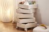 Picture of GALEN Rotating 5 Tier Utility Drawer Wheel Trolley - Off White 