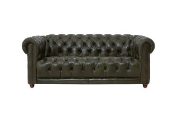 Picture of BAMBURGH 100% Genuine Leather 3 Seater Chesterfield Sofa