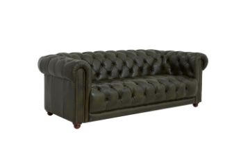 Picture of BAMBURGH 100% Genuine Leather 3 Seater Chesterfield Sofa