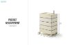 Picture of GALEN Rotating 5 Tier Utility Drawer Wheel Trolley (Multiple Colours)