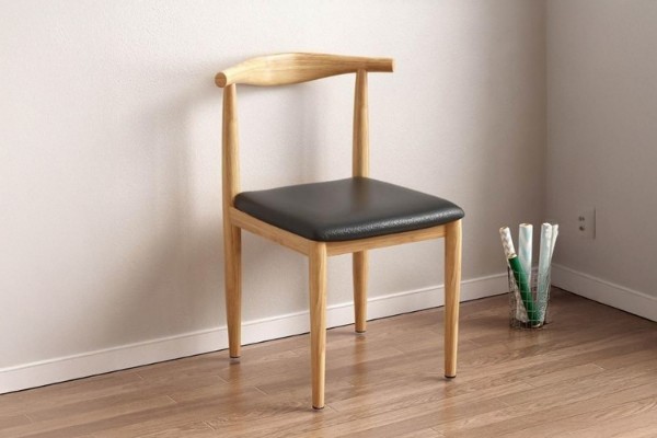 Picture of HORN Metal Frame Dining Chair with Black Cushion